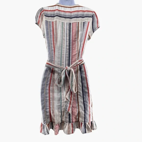 Free People Wrap It Up Striped Wrap‎ Dress - Picture 5 of 10